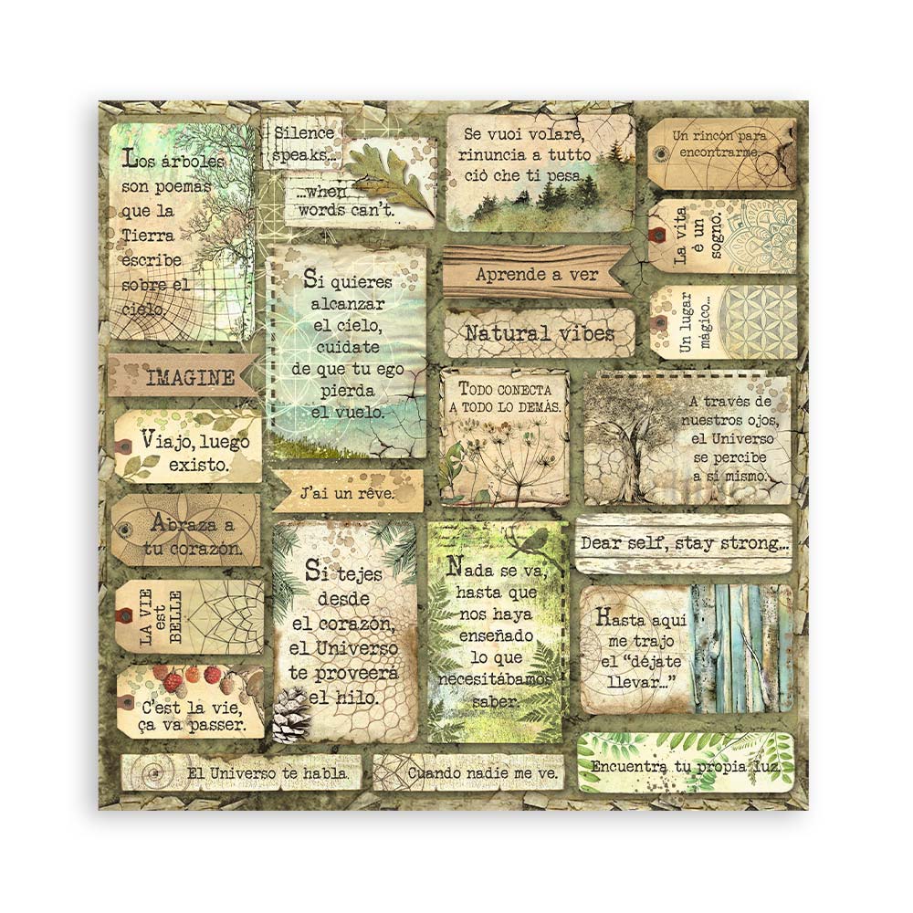 Stamperia 8" Scrapbook Paper Pad - Forest