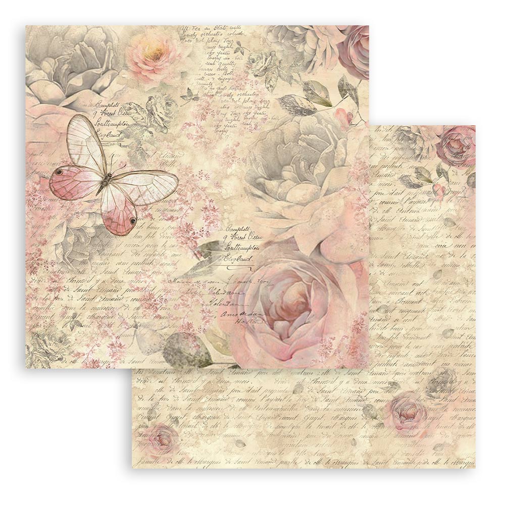Stamperia 8" Scrapbook Paper Pad - Shabby Rose