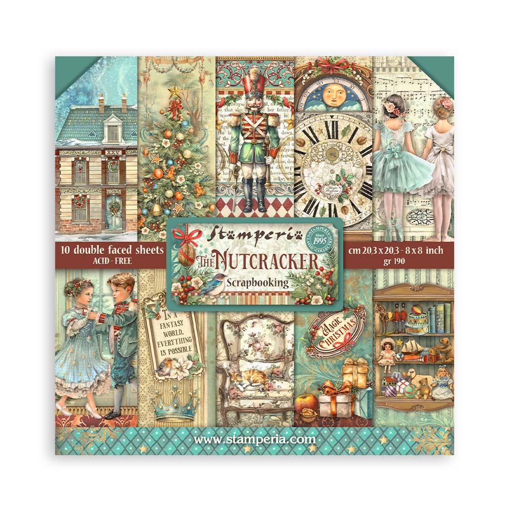 Stamperia 8" Scrapbook Paper Pad - The Nutcracker