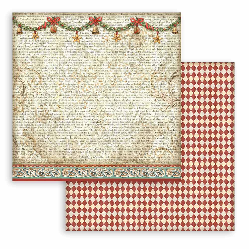 Stamperia 8" Scrapbook Paper Pad - Backgrounds Selection, The Nutcracker