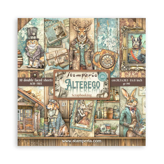 Stamperia 8" Scrapbook Paper Pad - Alterego