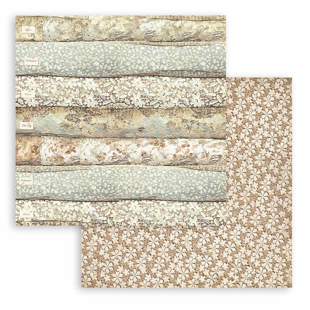 Stamperia 8" Scrapbook Paper Pad - Old Lace