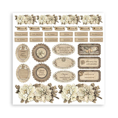 Stamperia 8" Scrapbook Paper Pad - Old Lace