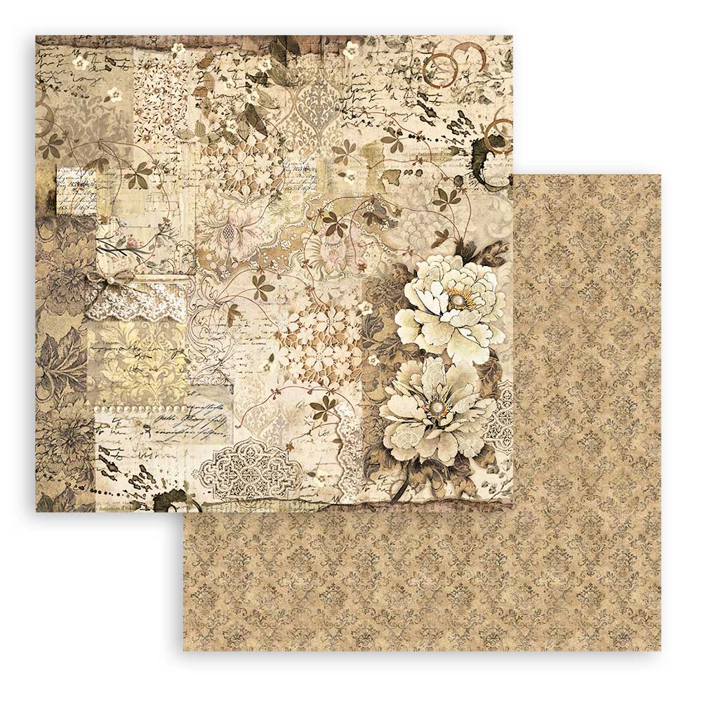 Stamperia 8" Scrapbook Paper Pad - Old Lace