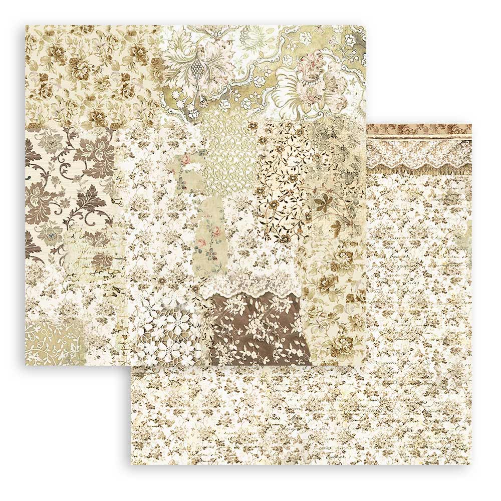 Stamperia 8" Scrapbook Paper Pad - Old Lace