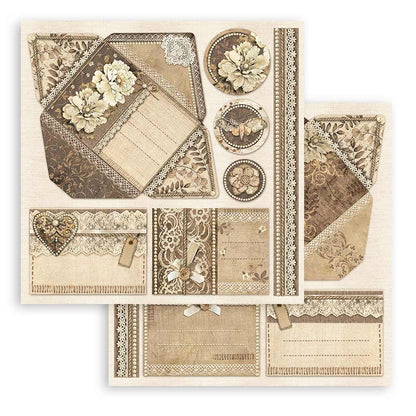 Stamperia 8" Scrapbook Paper Pad - Old Lace