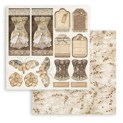 Stamperia 8" Scrapbook Paper Pad - Old Lace