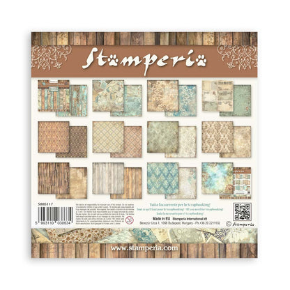 Stamperia 8" Scrapbook Paper Pad - Backgrounds Selection, Alterego