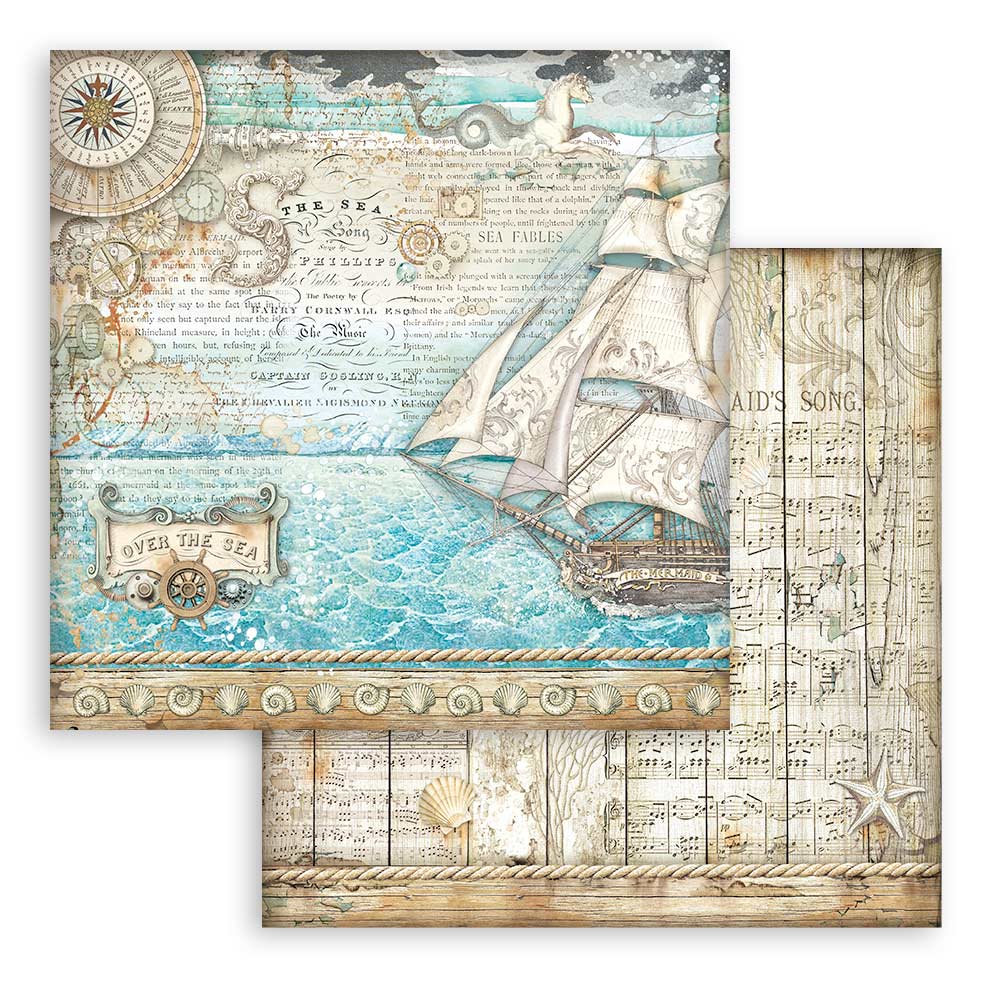 Stamperia 8" Scrapbook Paper Pad - Songs of the Sea