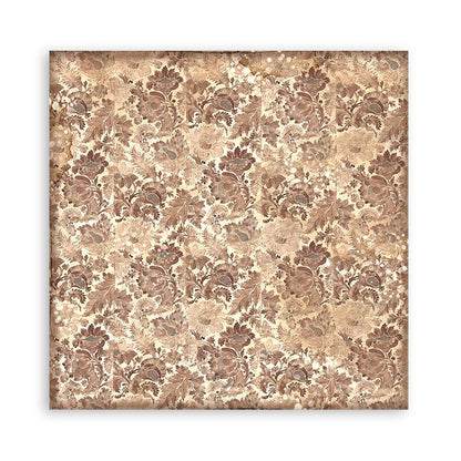 Stamperia 8" Scrapbook Paper Pad - Backgrounds Selection, Coffee and Chocolate