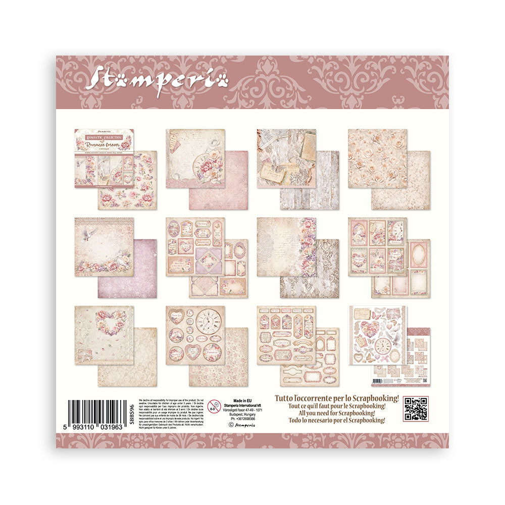 Stamperia 8" Scrapbook Paper Pad - Romance Forever