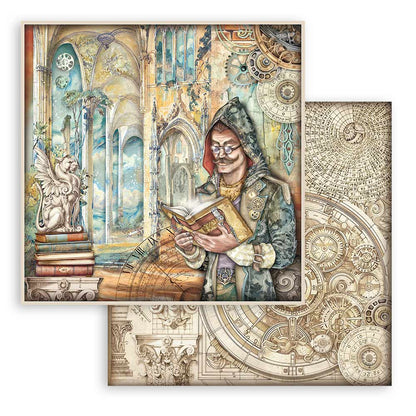 Stamperia 8" Scrapbook Paper Pad - Sir Vagabond in Fantasy World