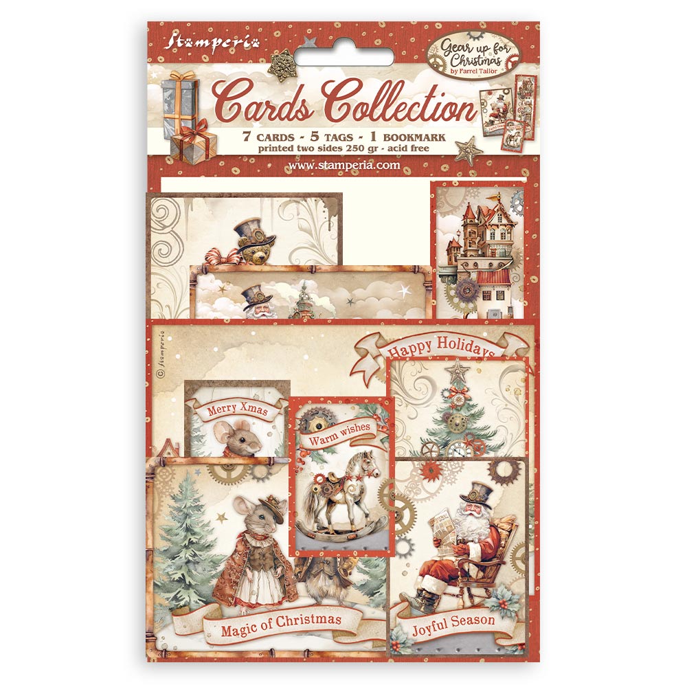 Stamperia Cards Collection - Gear Up For Christmas