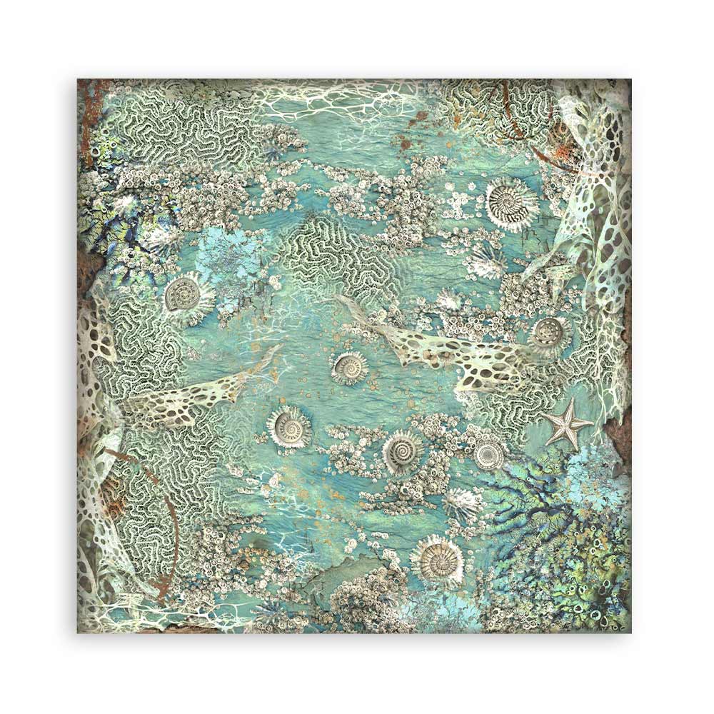 Stamperia Fabric 4 sheets- Songs of the Sea
