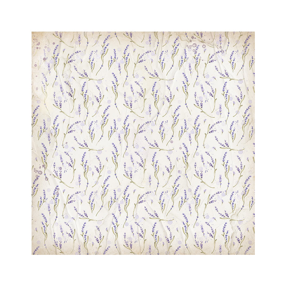 Stamperia Fabric 4 sheets- Lavender