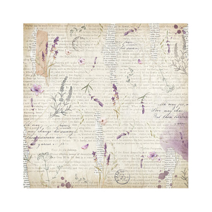 Stamperia Fabric 4 sheets- Lavender