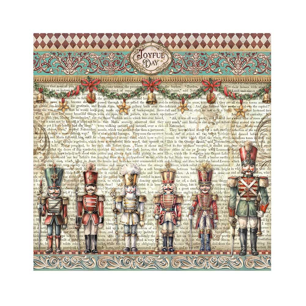 Stamperia Fabric 4 sheets- The Nutcracker