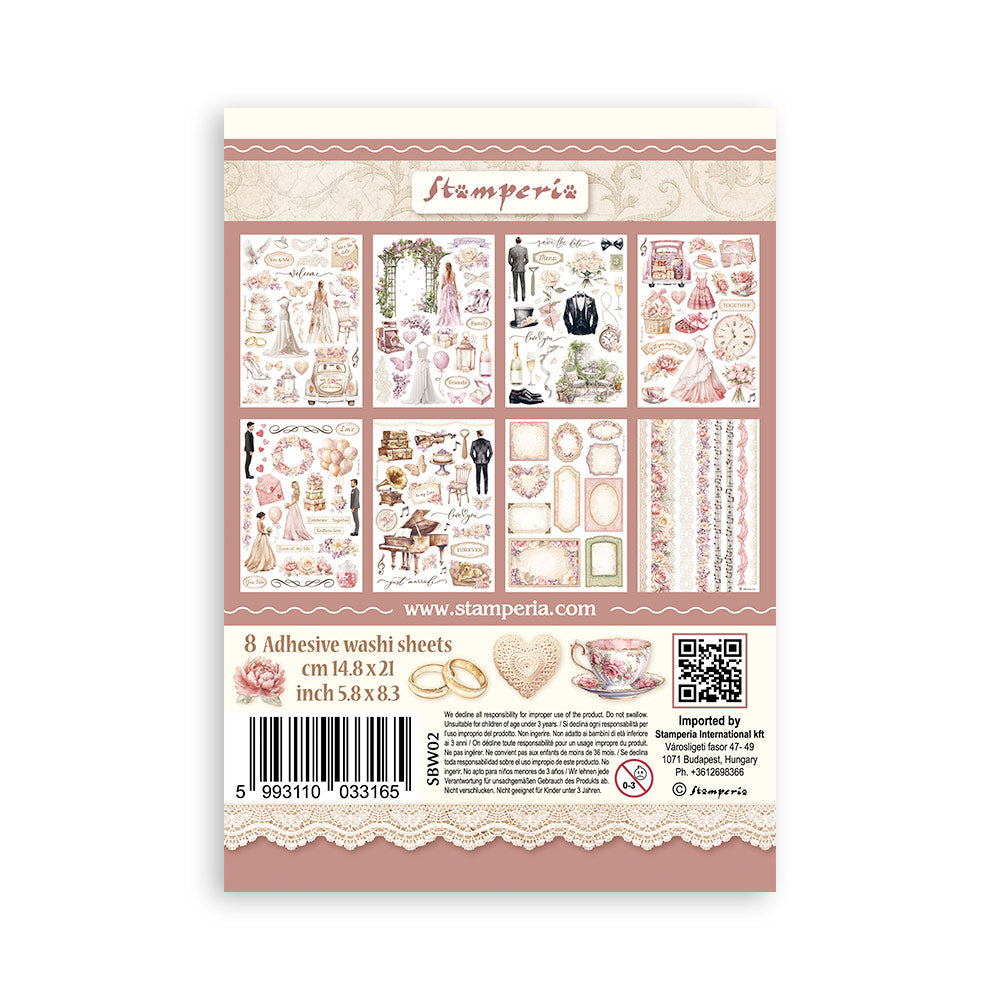 Washi pad 8 sheets A5 - Romance Forever