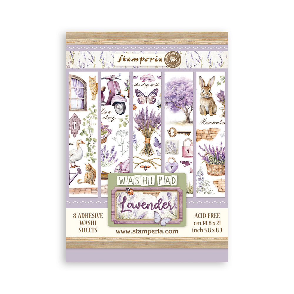 Washi pad 8 sheets A5 - Lavender