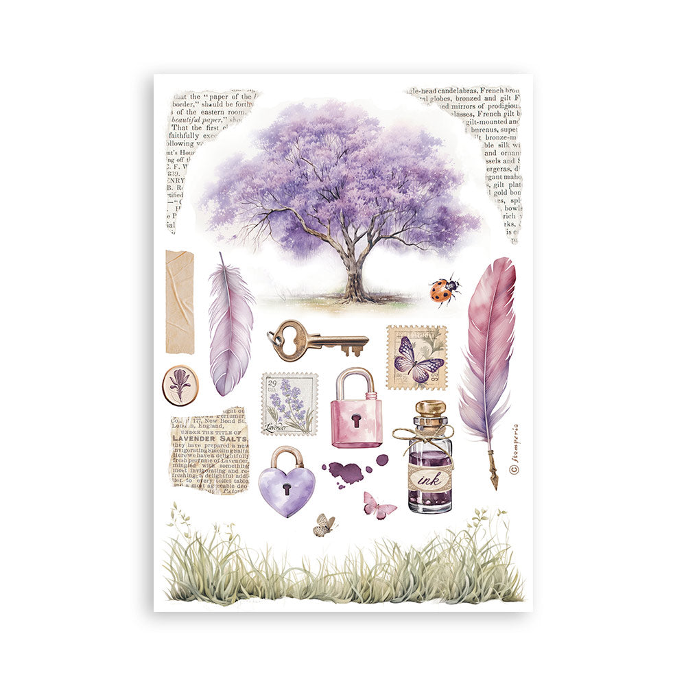 Washi pad 8 sheets A5 - Lavender