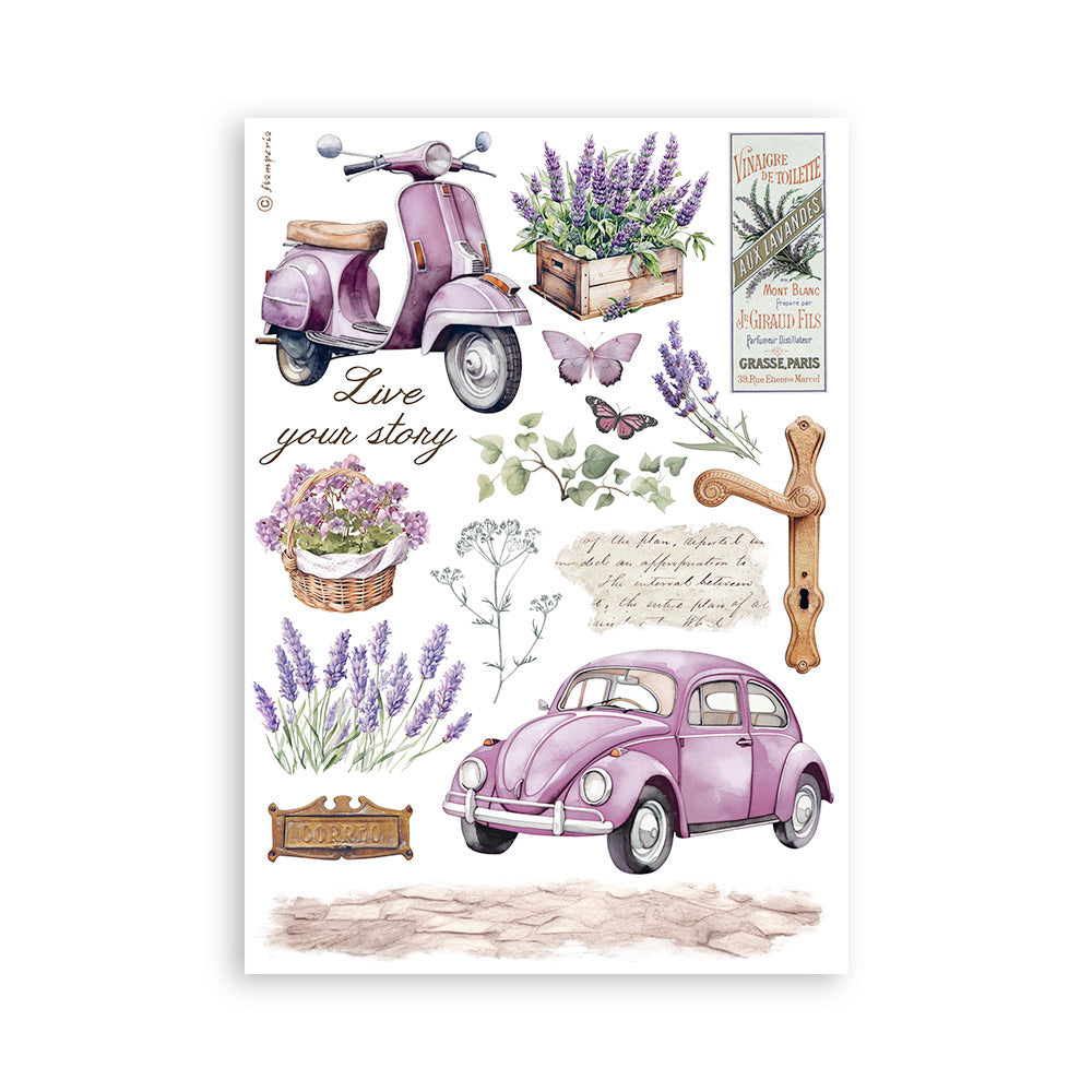 Washi pad 8 sheets A5 - Lavender