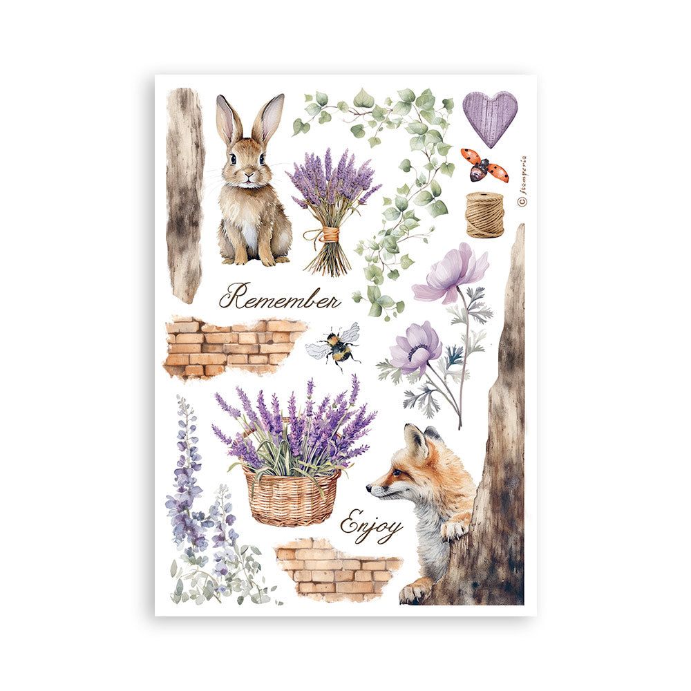 Washi pad 8 sheets A5 - Lavender