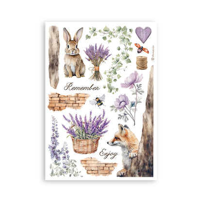 Washi pad 8 sheets A5 - Lavender