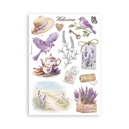 Washi pad 8 sheets A5 - Lavender