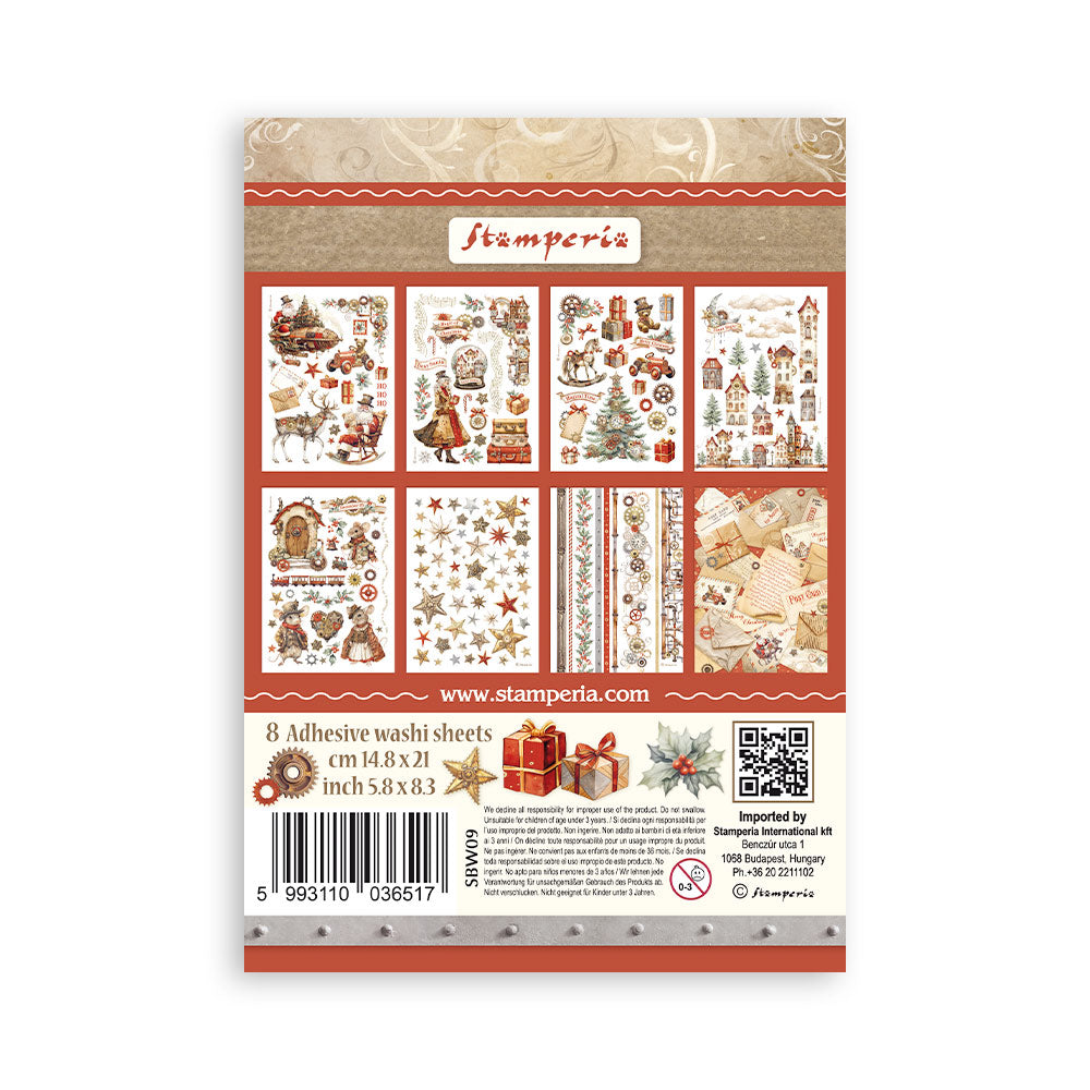 Washi pad 8 sheets A5 - Gear Up For Christmas