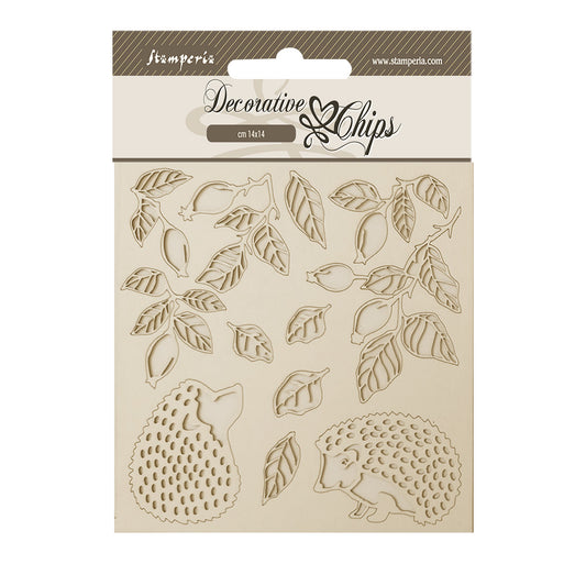 Stamperia 14 x 14 Decorative Chips - Woodland Hedgehog