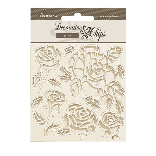 Stamperia 14 x 14 Decorative Chips - Shabby Rose