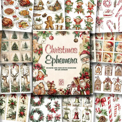 Scrapbook Resource Co Scrapbook Pad - Christmas Ephemera 1