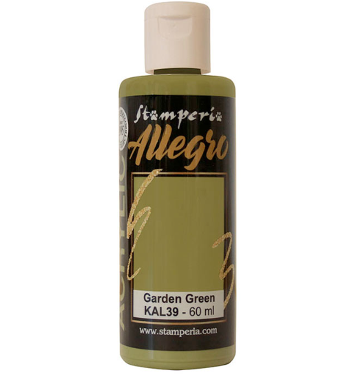 Stamperia Allegro Acrylic Craft Paint 60 ml - Garden Green
