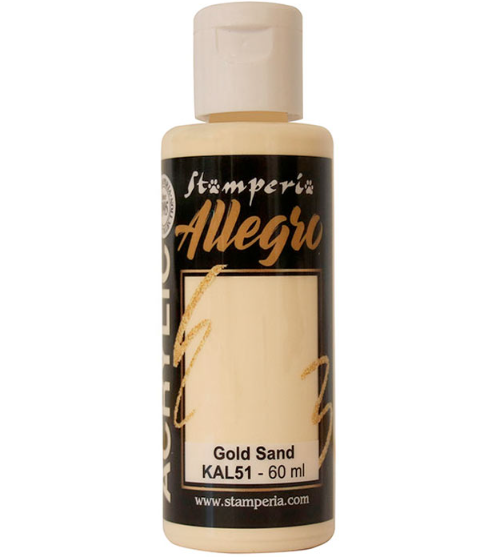 Stamperia Allegro Acrylic Craft Paint 60 ml - Gold Sand