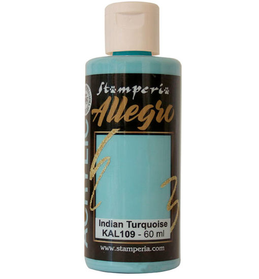 Stamperia Allegro Acrylic Craft Paint 60 ml - Indian Turquoise