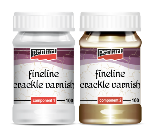 Pentart Fineline Crackle Varnish - 2 Components