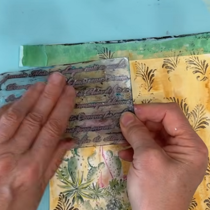 Mixed Media Art Journal Page, Focal Image Finds
