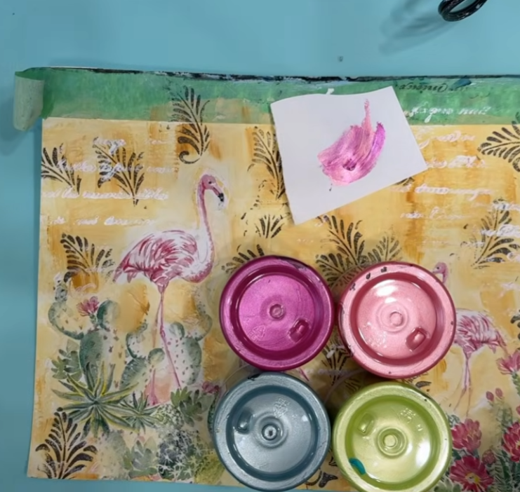 Mixed Media Art Journal Page, Focal Image Finds