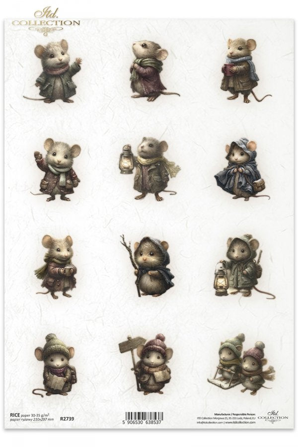Special Order - ITD Collection Rice Paper - Mice