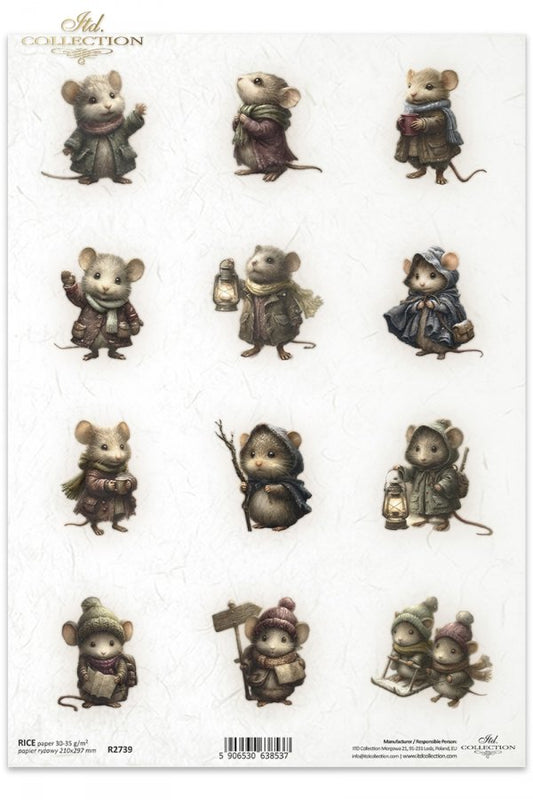 Special Order - ITD Collection Rice Paper - Mice