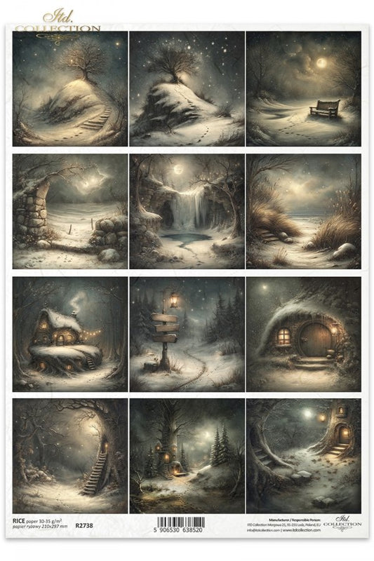 Special Order - ITD Collection Rice Paper - Winter Burrows