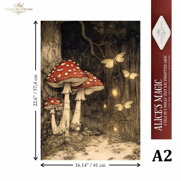 A2 Rice Paper 2 Sheet Set - Alice's Magic Series II – Ninnys Napkins