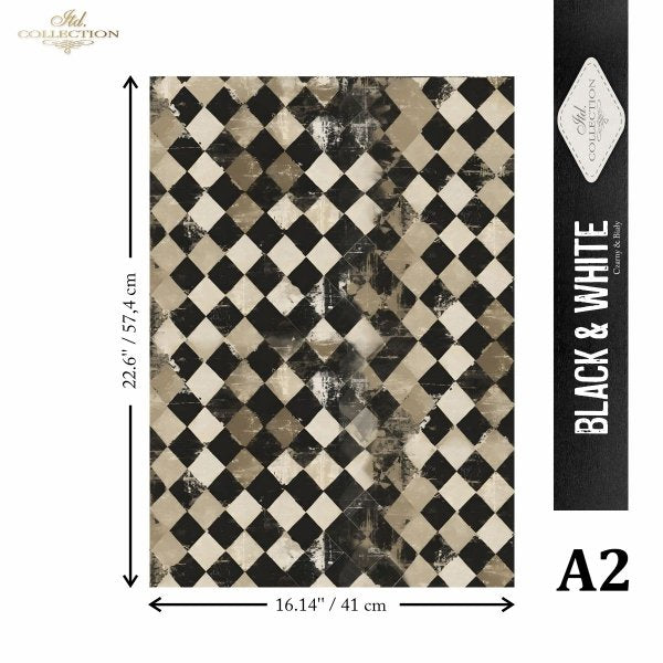 A2 Rice Paper 2 Sheet Set - Black and White Series IV – Ninnys Napkins