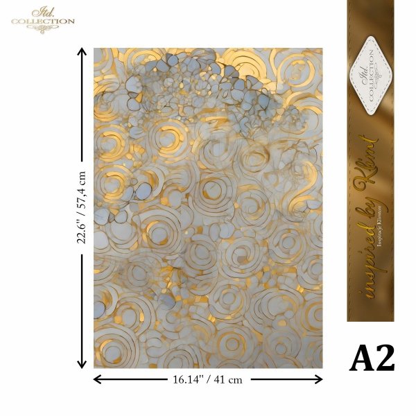 A2 Rice Paper 2 Sheet Set - Inspired by Klimt II – Ninnys Napkins