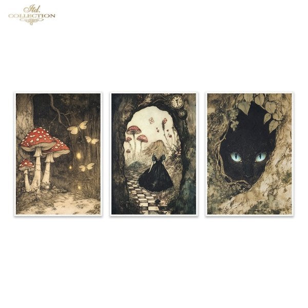 Special Order - ITD Collection Rice Paper 3 Sheet Set - Alice's Magic Series I