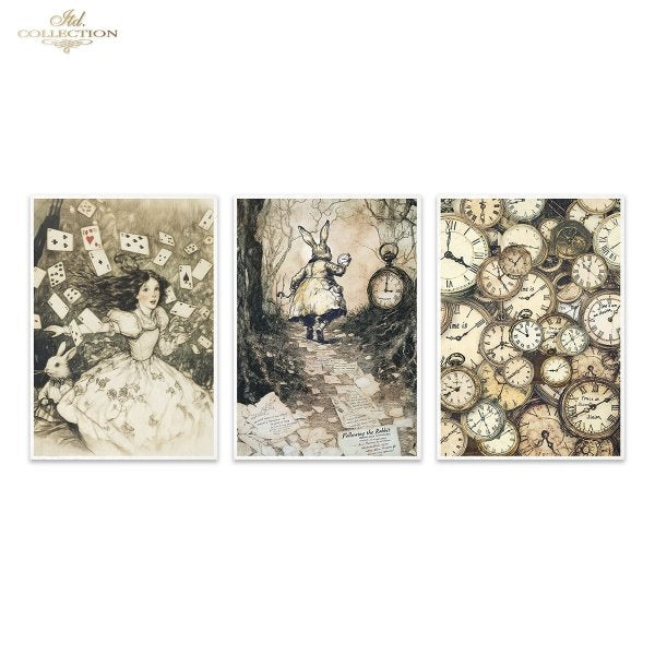 Special Order - ITD Collection Rice Paper 3 Sheet Set - Alice's Magic Series II