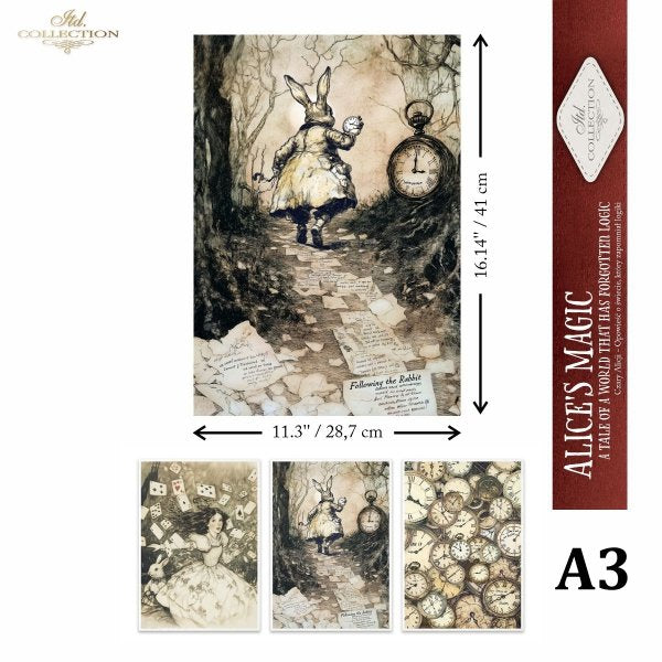 Special Order - ITD Collection Rice Paper 3 Sheet Set - Alice's Magic Series II