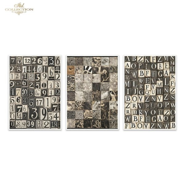 Special Order - ITD Collection Rice Paper 3 Sheet Set - Black and White Series I