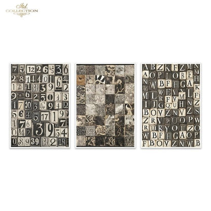 Special Order - ITD Collection Rice Paper 3 Sheet Set - Black and White Series I