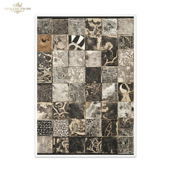 Special Order - ITD Collection Rice Paper 3 Sheet Set - Black and White Series I